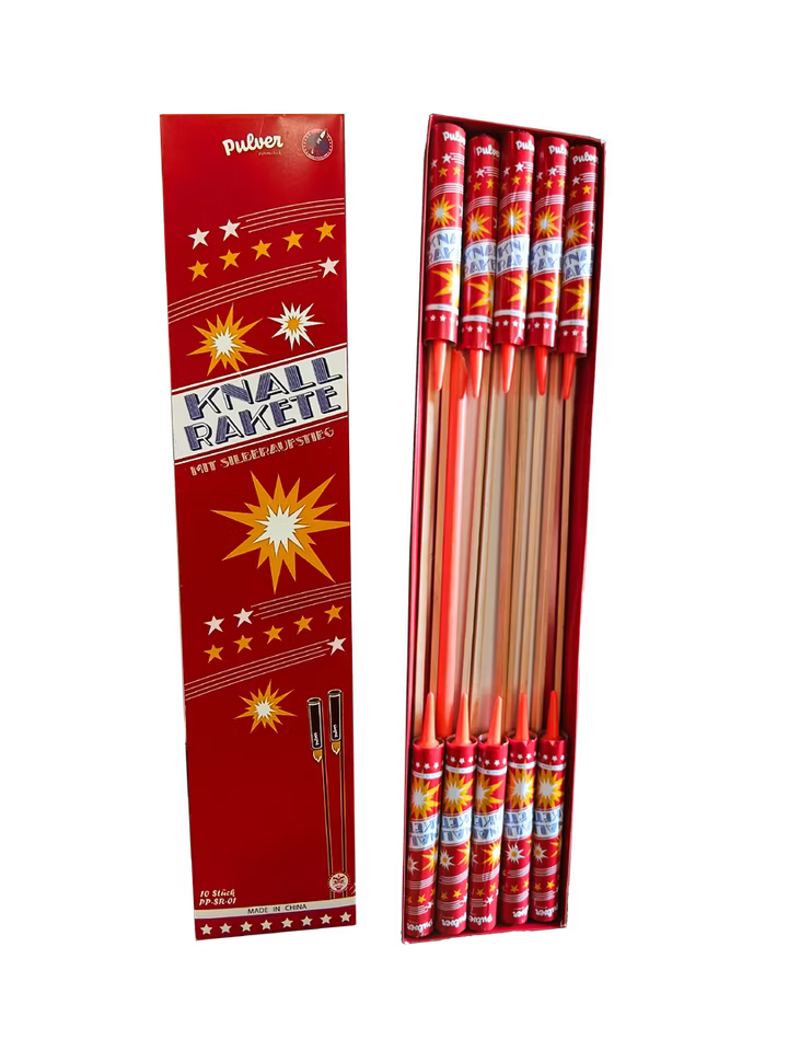 Pulver Knallraketen mit Silberaufstieg PP-SR-01