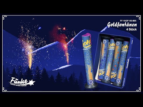 Funke Gold-Fontänen mit Farbsternen FF-16GF150-MIX