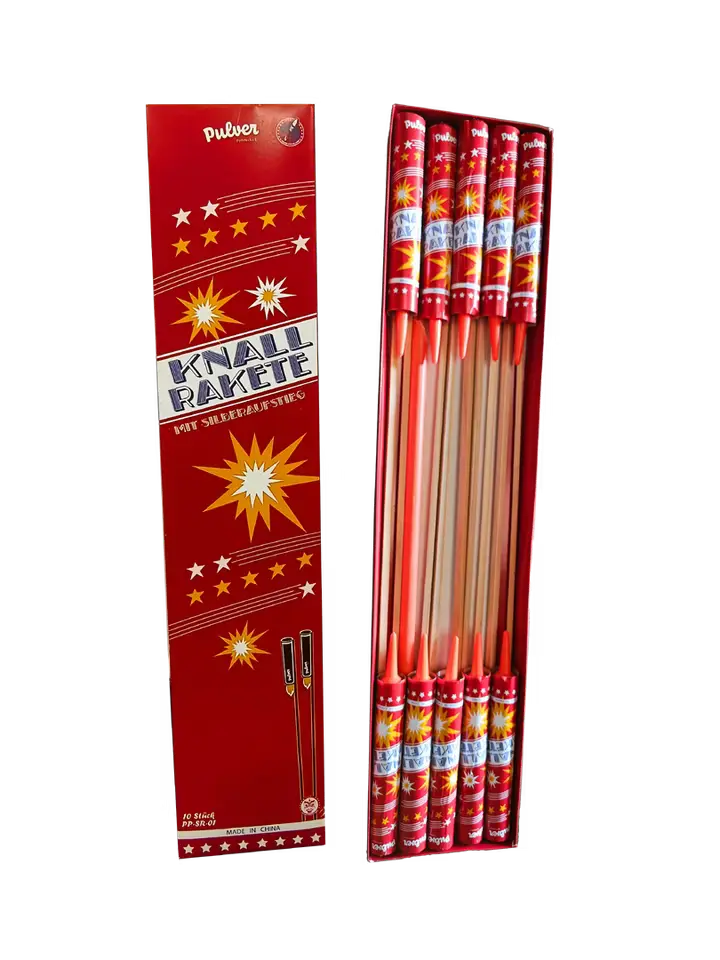 Pulver Knallraketen mit Silberaufstieg PP-SR-01 - HansePyro